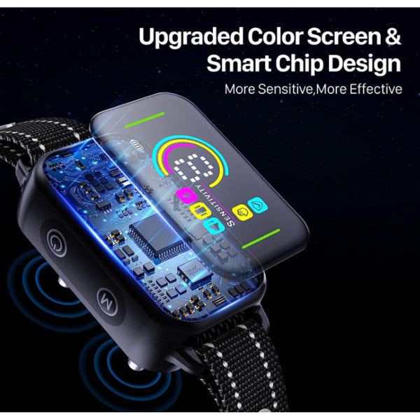 Mello collar LED color screen — clear settings and battery display