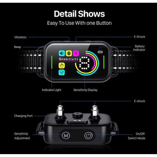 Mello 4 gentle training modes — beep, vibration, combined, automatic AI